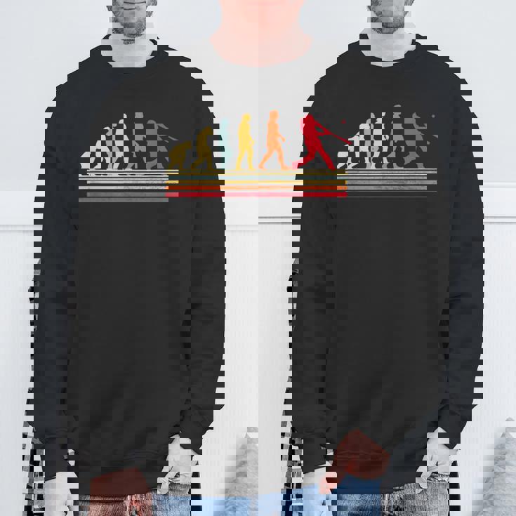 野球 人類の進化 面白いtシャツ おもしろ グッズ 服 ベースボール ネタ メンズ Evolution 野球部 男性 スウェットシャツ 高齢者への贈り物