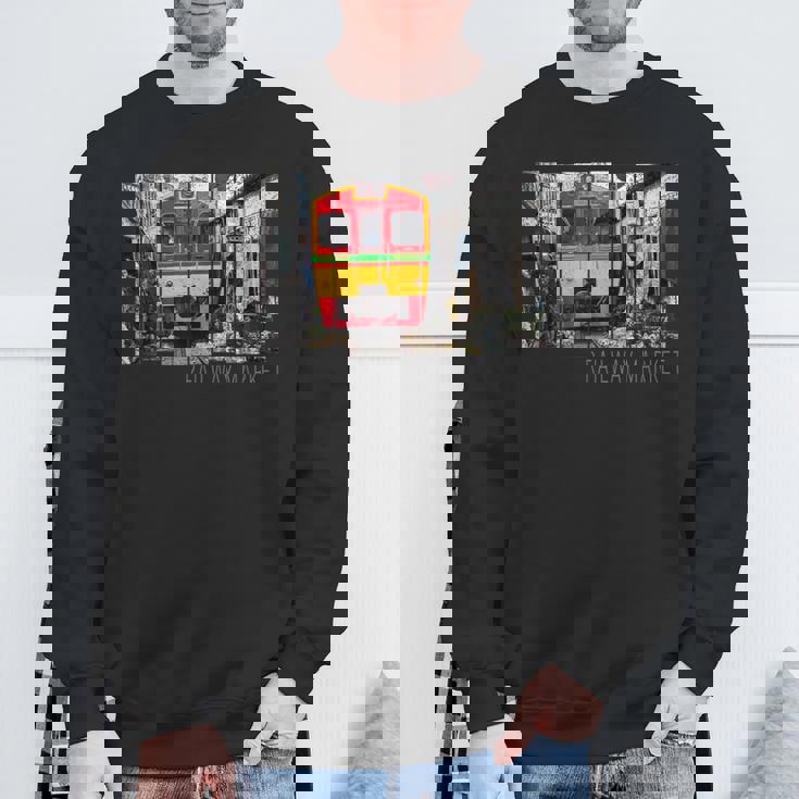 鉄道市場メークロン ヴィンテージ タイ レトロな列車 スウェットシャツ 高齢者への贈り物