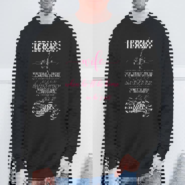 電気技師の妻シャツ 電気技師tシャツ ラインマンギフト スウェットシャツ 高齢者への贈り物