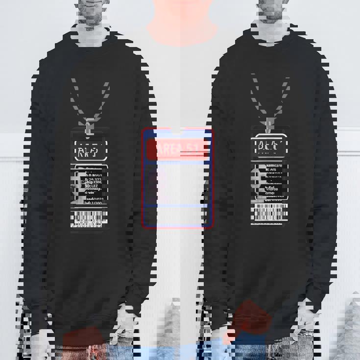 面白いfエリア 51 宇宙人 Idパス ハロウィンコスチューム スウェットシャツ 高齢者への贈り物