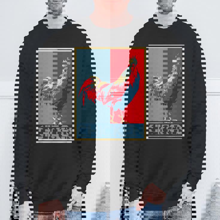 面白いtシャツ にわとり 鶏 鳥 メンズ おもしろ 面白い 服 おもしろグッズ ネタ ポスター チキン スウェットシャツ 高齢者への贈り物