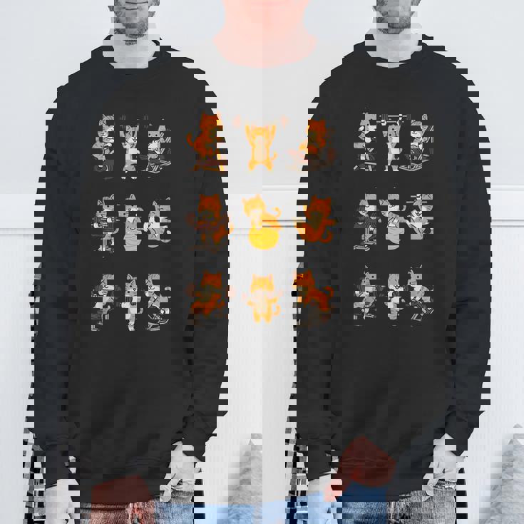 面白いtシャツ 猫 ネコ 筋トレ ジム おもしろグッズ かわいい おもしろtシャツ 面白い 服 ネタ スウェットシャツ 高齢者への贈り物