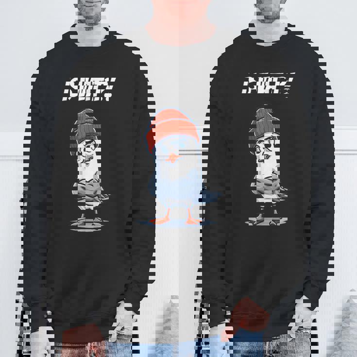 面白い北海のカモメはワット低ドイツ語オストフリースラントと言っています。 スウェットシャツ 高齢者への贈り物