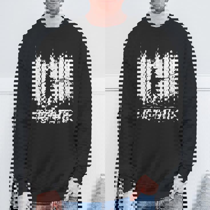 面白い消防士消防チーム消防団 スウェットシャツ 高齢者への贈り物