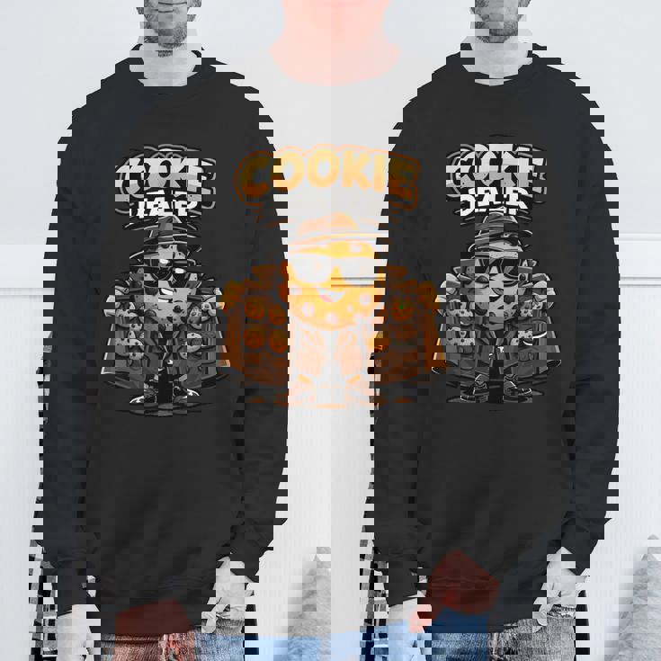 面白くて愛らしいクッキーディーラーかわいい漫画のパン屋 スウェットシャツ 高齢者への贈り物