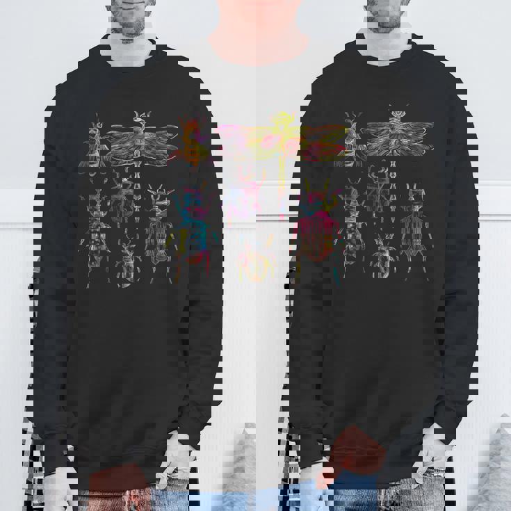 鮮やかなカラフルな昆虫 – 虫好き昆虫学者グラフィック スウェットシャツ 高齢者への贈り物