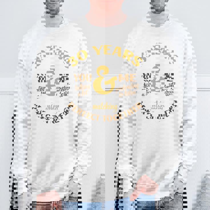 30年 一緒に完成 30周年 おそろい カップル スウェットシャツ 高齢者への贈り物