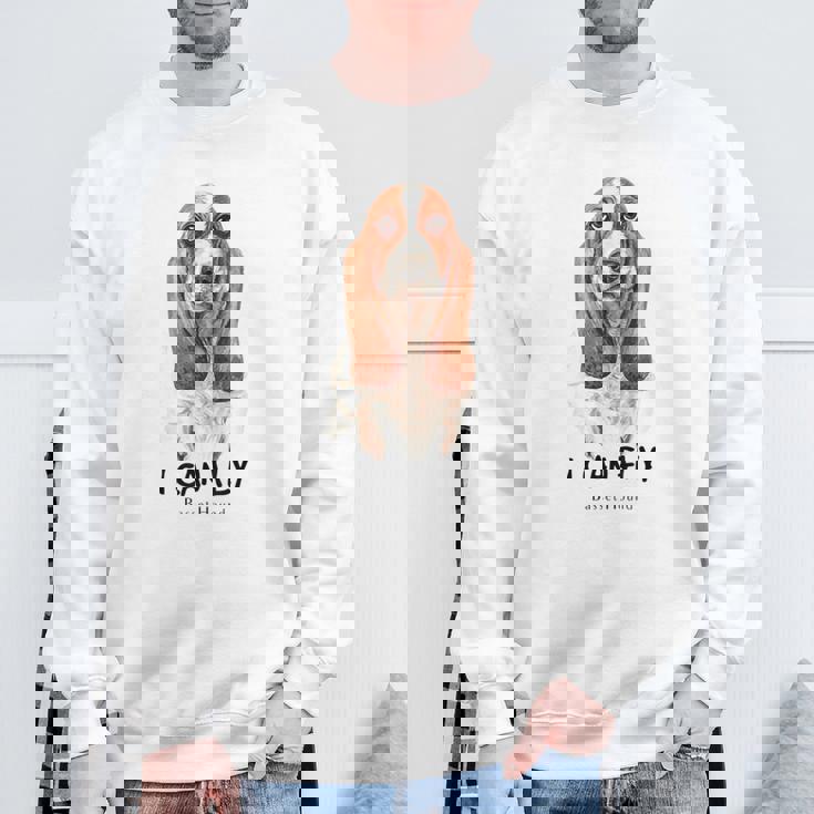 I Can Fly バセットハウンド スウェットシャツ 高齢者への贈り物