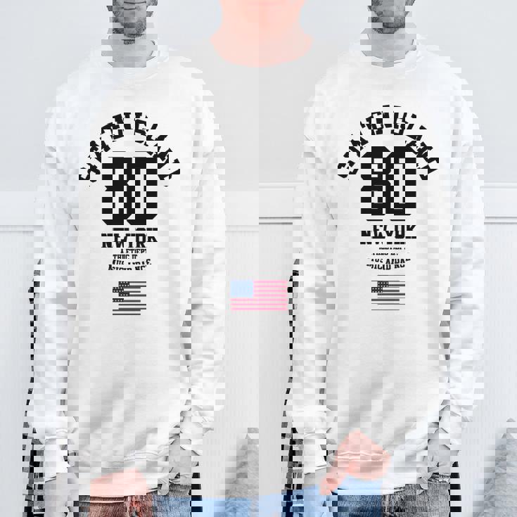 Cooltaten Island New York City Illustration Fashiontyle 長袖tシャツ スウェットシャツ 高齢者への贈り物