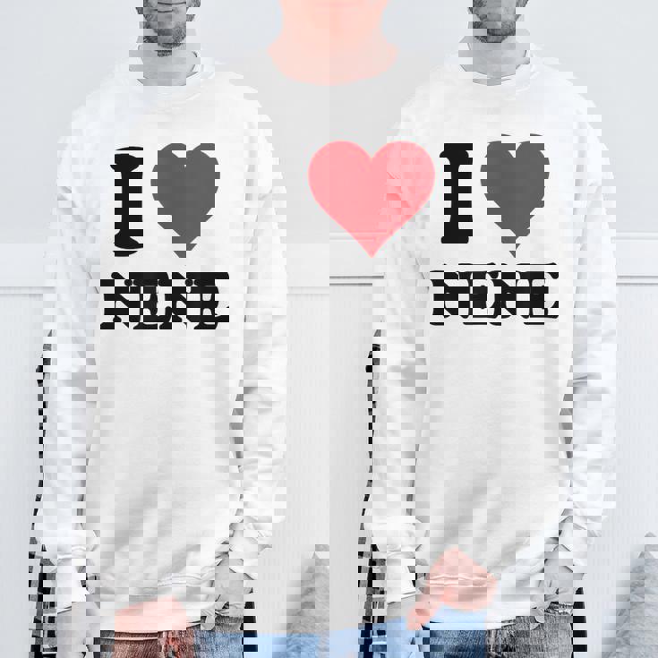 I Heart Nene 名 I Love パーソナライズ スウェットシャツ 高齢者への贈り物