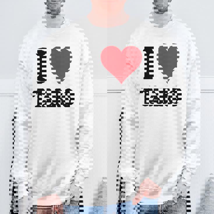 I Heart Taro 名 I Love パーソナライズ スウェットシャツ 高齢者への贈り物