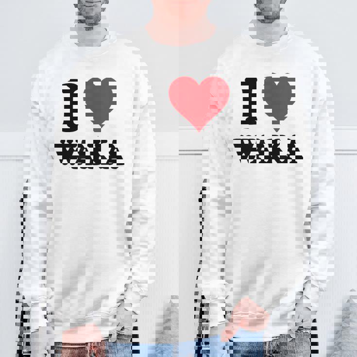 I Heart Waka ファーストネーム I Love パーソナライズ スウェットシャツ 高齢者への贈り物