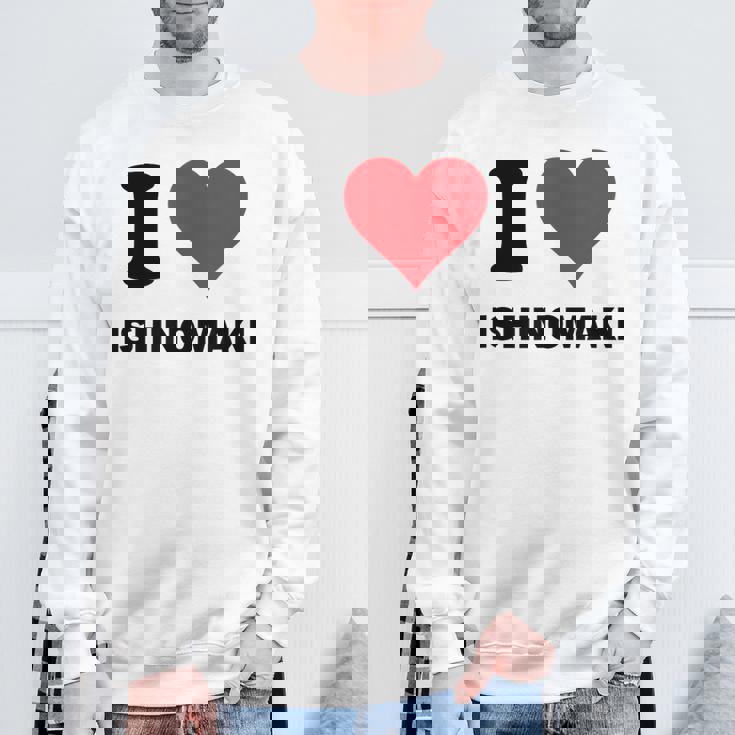 I Heart 石巻ジャパンラブ 日本のお土産品 スウェットシャツ 高齢者への贈り物