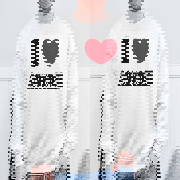 I Love Aomori 青森が大好き スウェットシャツ 高齢者への贈り物