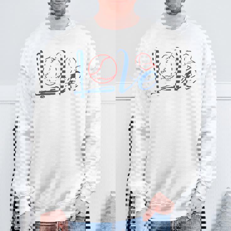 Love Baseball 野球 ギャク パロディ 名言 ジョーク スウェットシャツ 高齢者への贈り物