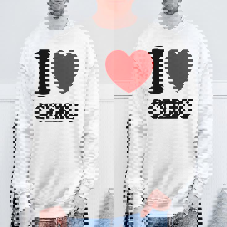 I Love Cebu フィリピン フィリピン人 スウェットシャツ 高齢者への贈り物