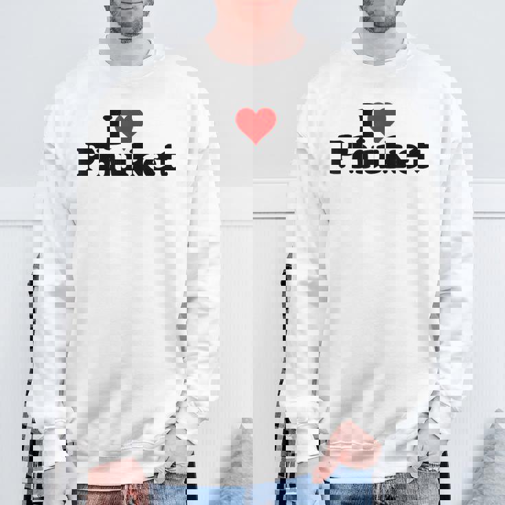 I Love Heart Phuket Thitand スウェットシャツ 高齢者への贈り物