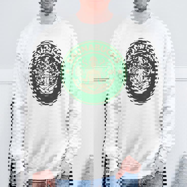 Saunabucks サウナ パロディ サウナー向け おもしろデザイン ととのう グッズ おもしろ 文字 スタバ カフェ スウェットシャツ 高齢者への贈り物