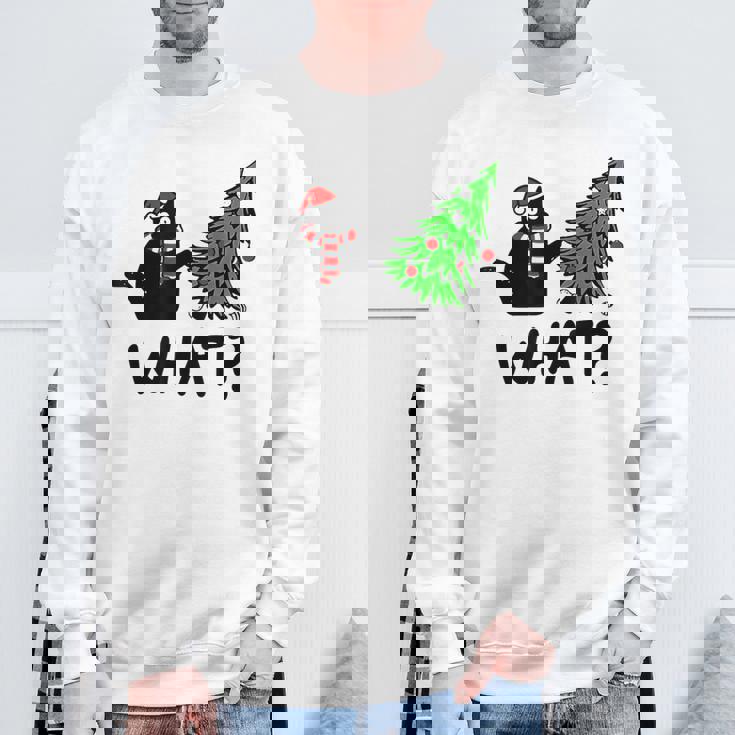 Ugly Sweater Christmas Tree Naughty Black Cat What Santa Hat Sweatshirt Gifts for Old Men Ugly Sweater Christmas Tree Naughty Black Cat What Santa Hat Sweatshirt Gifts for Old Men