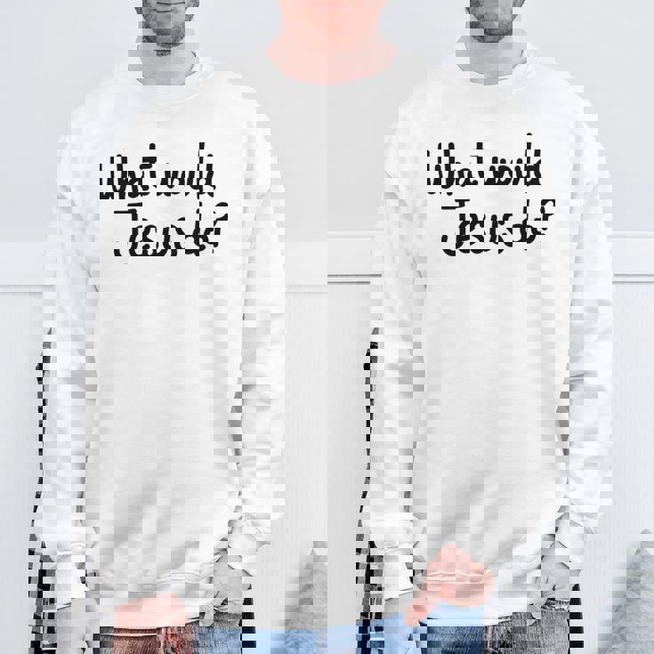 What Would Jesus Do 長袖tシャツ スウェットシャツ 高齢者への贈り物