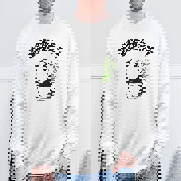 かわいいパンダ 中国風日本語 面白 スウェットシャツ 高齢者への贈り物