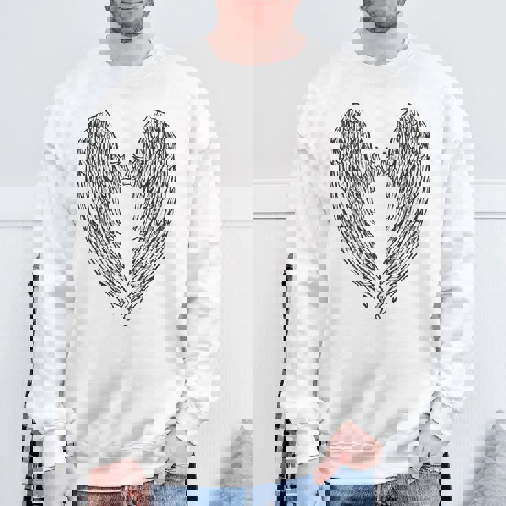 かわいい天使の羽 スウェットシャツ 高齢者への贈り物