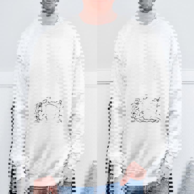 やる気スイッチ故障中 ペキニーズ グッズ 犬 おもしろ 面白い ネタ 笑える 和風 スウェットシャツ 高齢者への贈り物