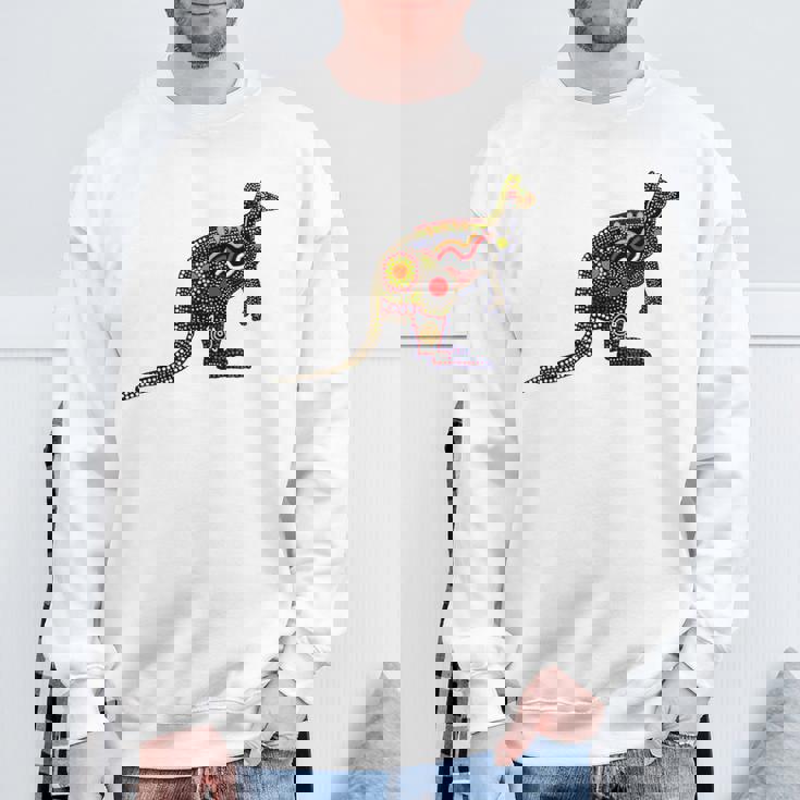 アボリジニアート カンガルー。 スウェットシャツ 高齢者への贈り物