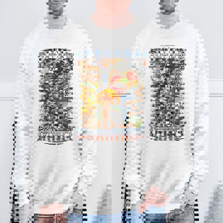 イタリアンブレインロットファニーイタリアンブレインロットミーム スウェットシャツ 高齢者への贈り物