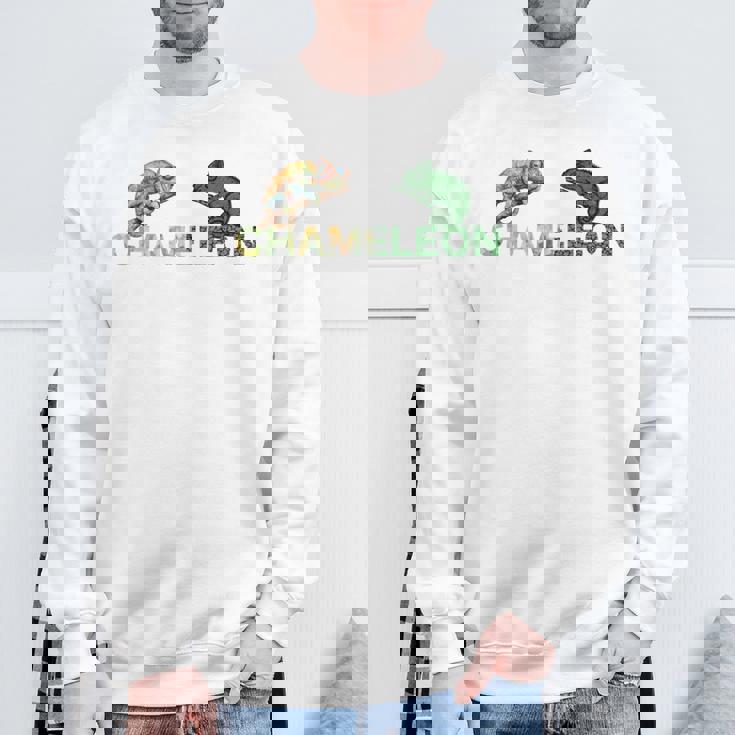 カラフル カメレオン 長袖tシャツ スウェットシャツ 高齢者への贈り物