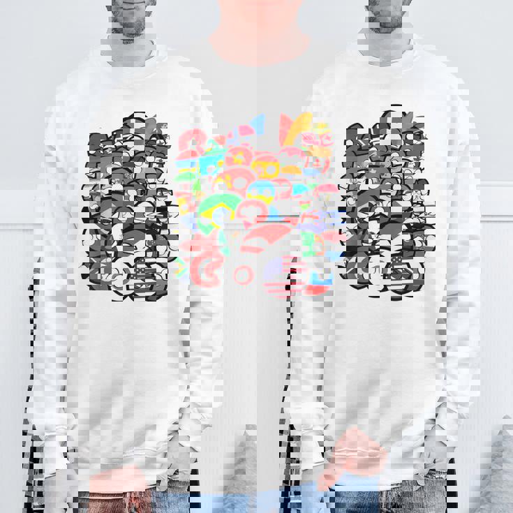 カントリーボールまたはポーランドボールの各国のグループ写真 スウェットシャツ 高齢者への贈り物