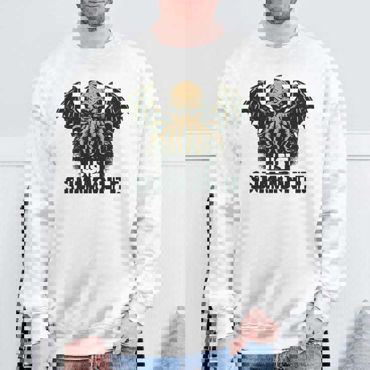 クトゥルフ、ただ召喚するだけ、面白い宇宙ホラークトゥルフカルト。 長袖tシャツ スウェットシャツ 高齢者への贈り物