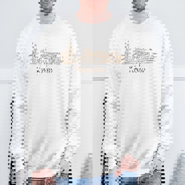 クラクフ ポーランド 旅行 お土産 パノラマ シティ ランドマーク ギフト スウェットシャツ 高齢者への贈り物