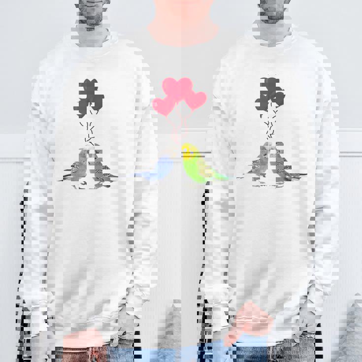 セキセイインコ、面白い鳥、楽しい、セキセイインコ スウェットシャツ 高齢者への贈り物