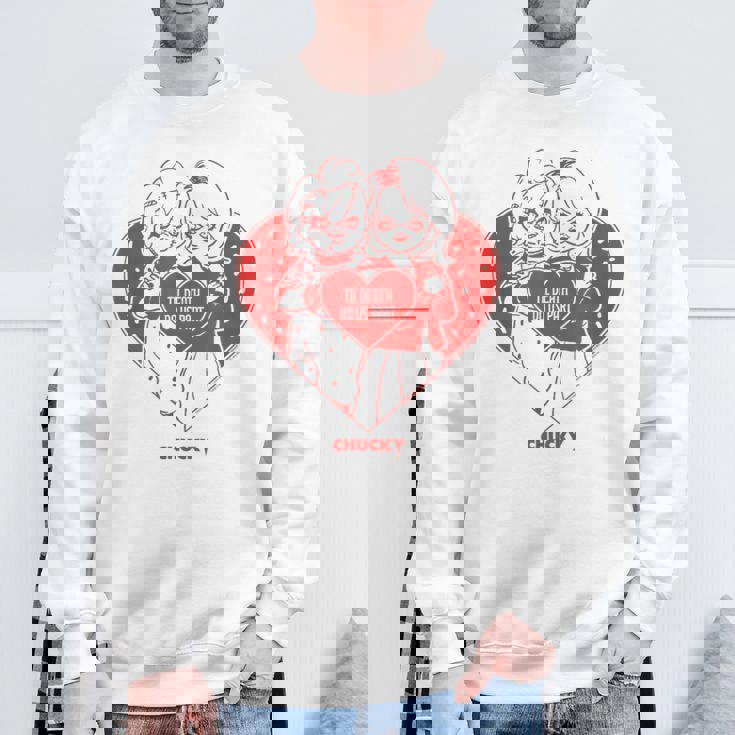チャッキー＆ティファニーティル・デス・ドゥ・アス・パート・バレンタイン スウェットシャツ 高齢者への贈り物