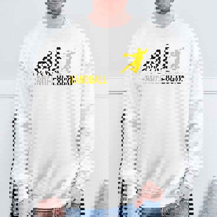 ハンドボール選手の進化ハンドボール スウェットシャツ 高齢者への贈り物