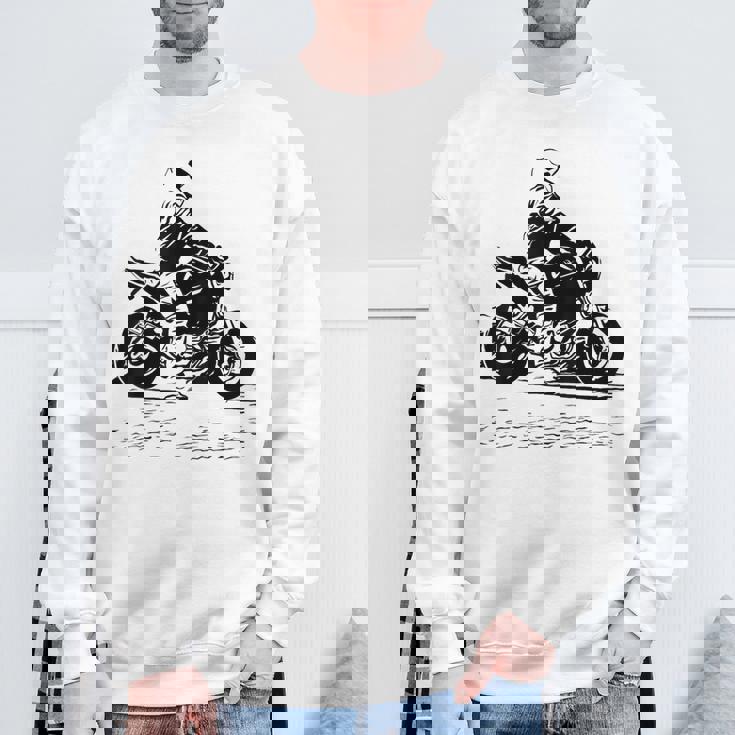 バイク オリジナル作品 タトゥーバイカーv650-Twin Cafe スウェットシャツ 高齢者への贈り物