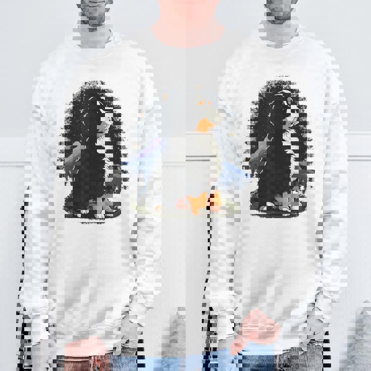 バーニーズマウンテンドッグ かわいいバーニーズマウンテンドッグ スウェットシャツ 高齢者への贈り物