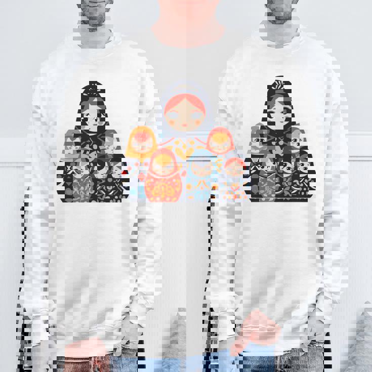 マトリョーシカ ロシア人形 入れ子人形 マトリョーシカ 長袖tシャツ スウェットシャツ 高齢者への贈り物