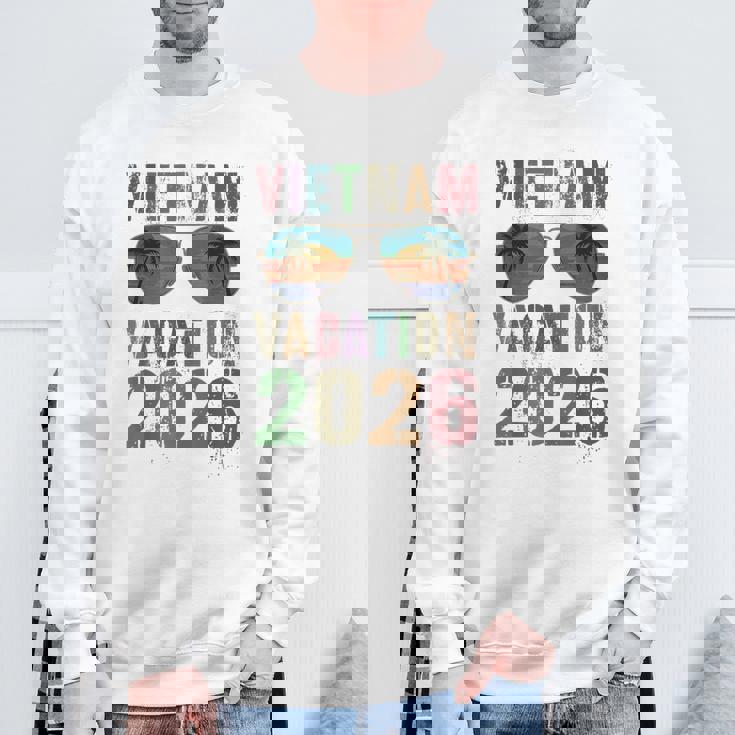 レトロ ベトナム バケーション 2026 旅行 ビーチ 旅行 マッチング スウェットシャツ 高齢者への贈り物