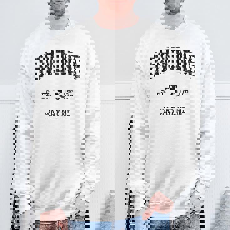 ローリングス メリーランド Md ヴィンテージ アスレチック ブラック スポーツデザイン 長袖tシャツ スウェットシャツ 高齢者への贈り物