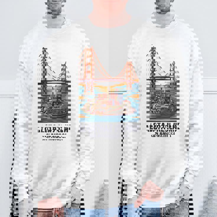 ヴィンテージ アルカトラズ島 サンフランシスコ ゴールデンゲート ベイエリア スウェットシャツ 高齢者への贈り物