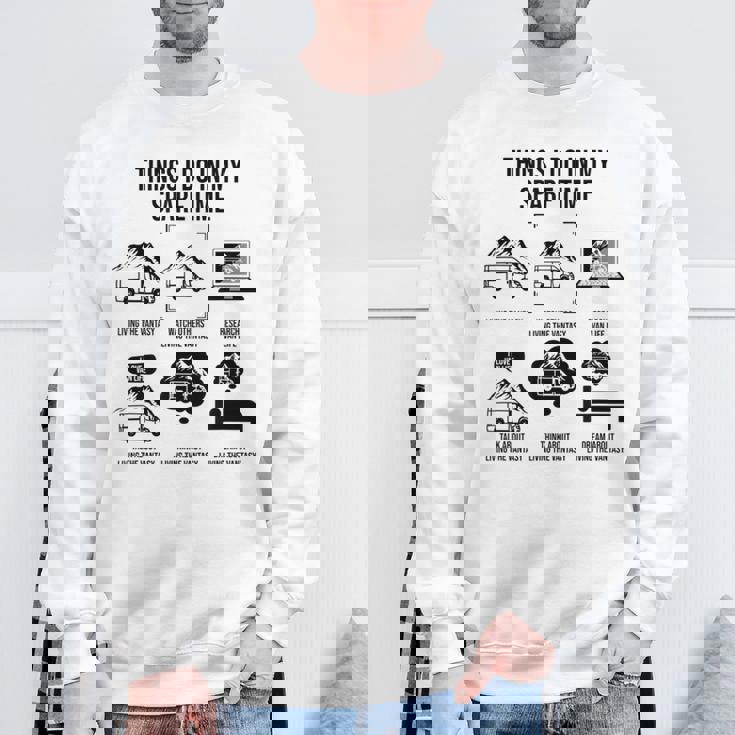 暇なときにやること、キャンピングカー、キャンピングカー スウェットシャツ 高齢者への贈り物