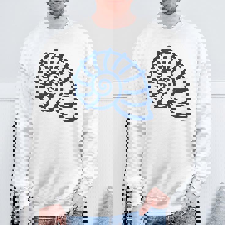 海のユーモア シンプルでミニマルな貝殻 貝殻 スウェットシャツ 高齢者への贈り物