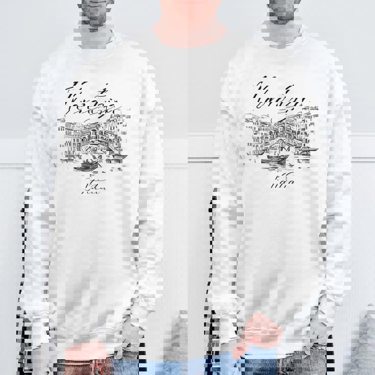 美しいヴェネツィア イタリア ベネチア イタリア お土産 スウェットシャツ 高齢者への贈り物