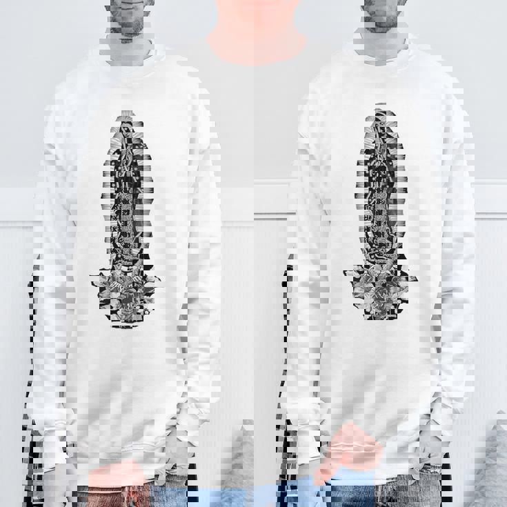 聖母デグアダルーペ サンマリア バックプリント クリスチャン スウェットシャツ 高齢者への贈り物