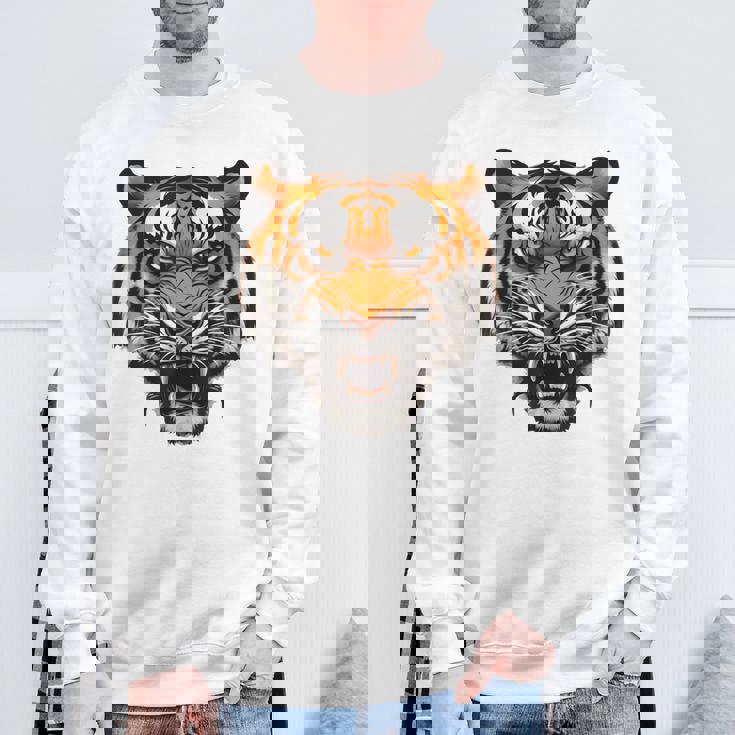 虎の肖像画 虎の恋人 野生動物 森の恋人 スウェットシャツ 高齢者への贈り物