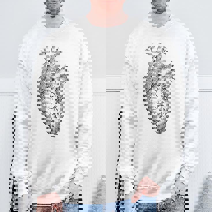 解剖学的に正しい人間の心臓tem Aorta Cardio スウェットシャツ 高齢者への贈り物