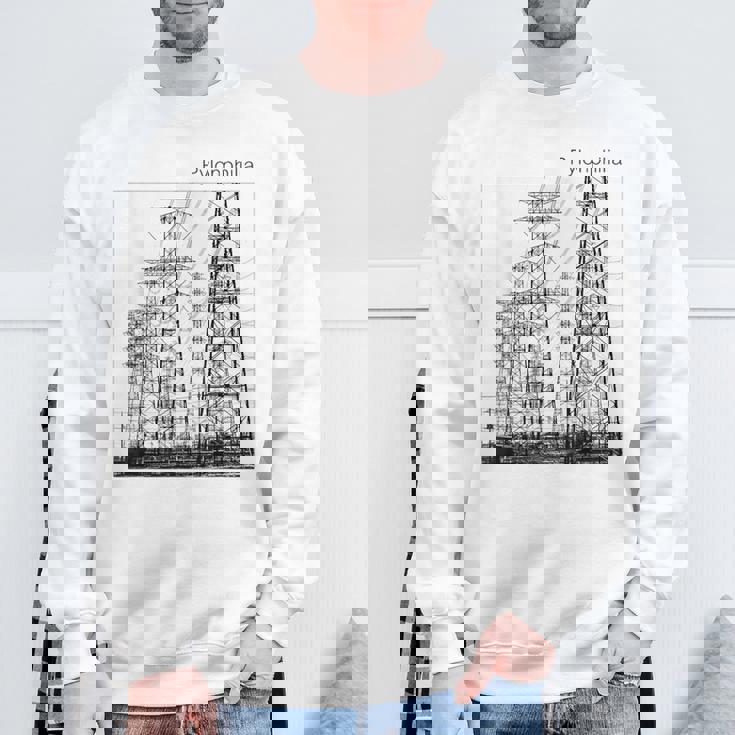 送電鉄塔 -Pylonphilia- スウェットシャツ 高齢者への贈り物