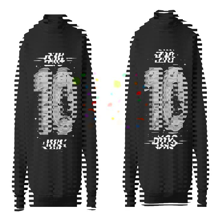 10 Year Old Rock Climbing 10th Birthday Adventures Climber Sweatshirt Unisex